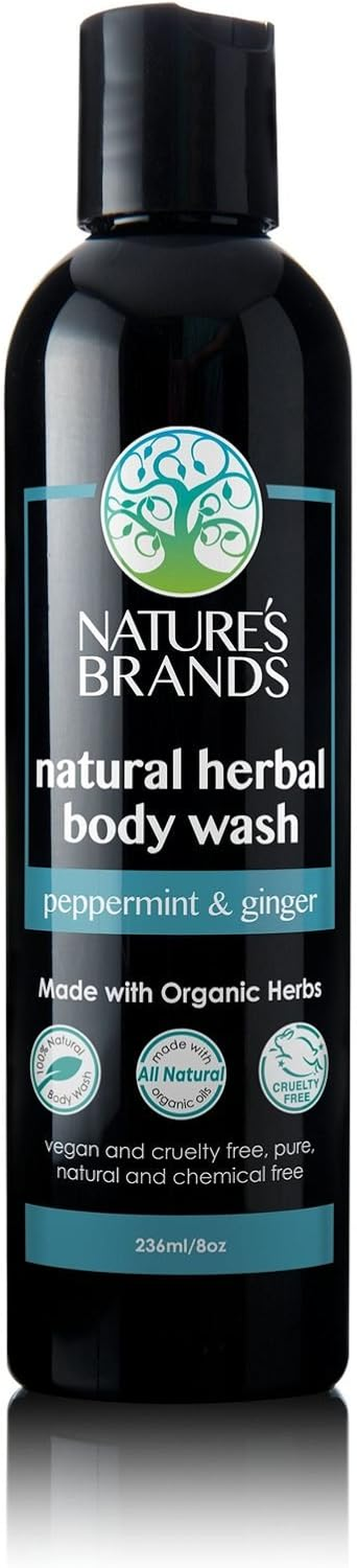 Herbal Choice Mari Organic Herbal Body Wash, Peppermint & Ginger; 8Floz
