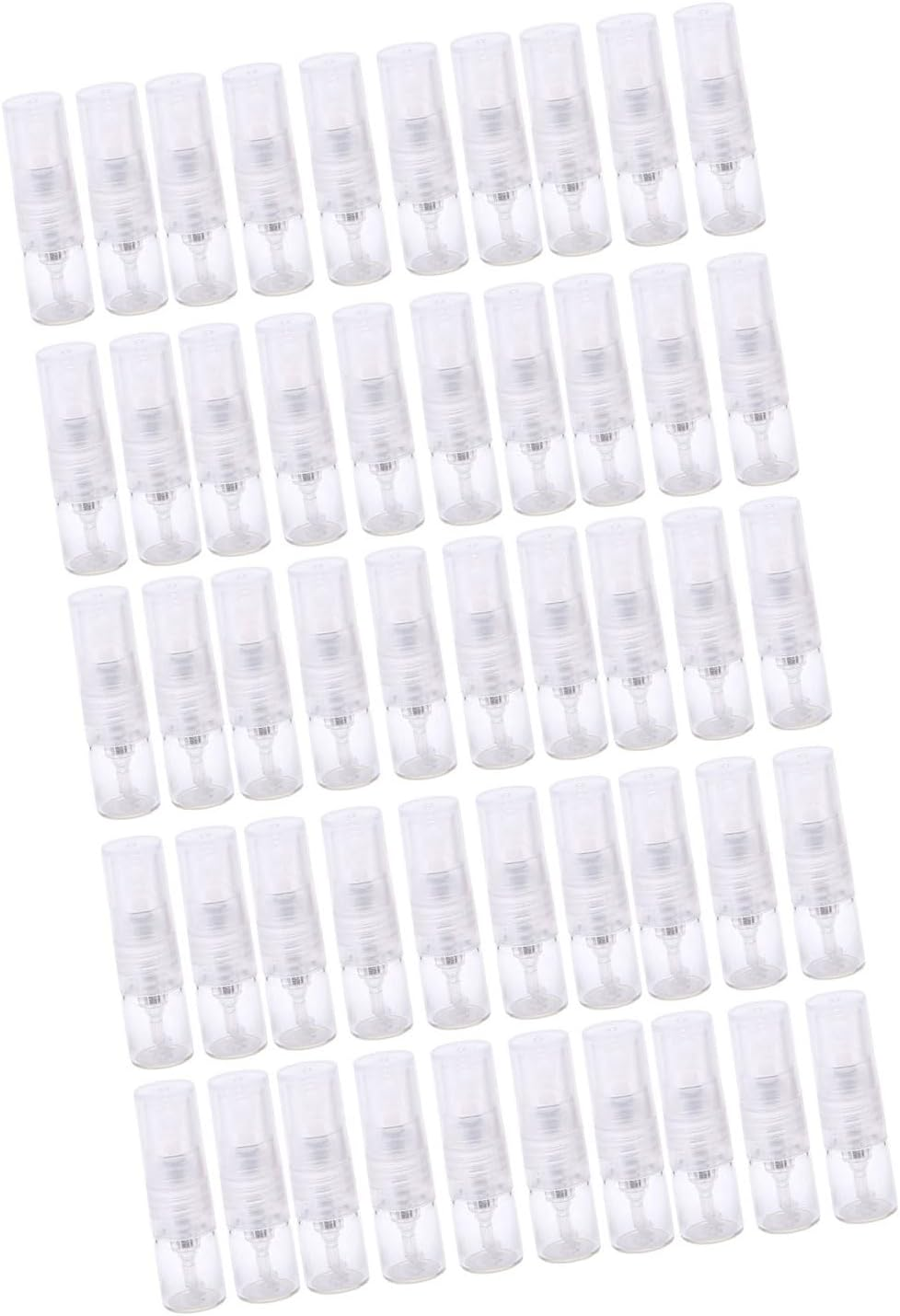 50PCS Leak Proof Miniature Perfume Spray Bottle 1ML Refillable Glass Atomizer and Easy Fragrance Transfer Sample Dispenser - Black Spray Head image number 5