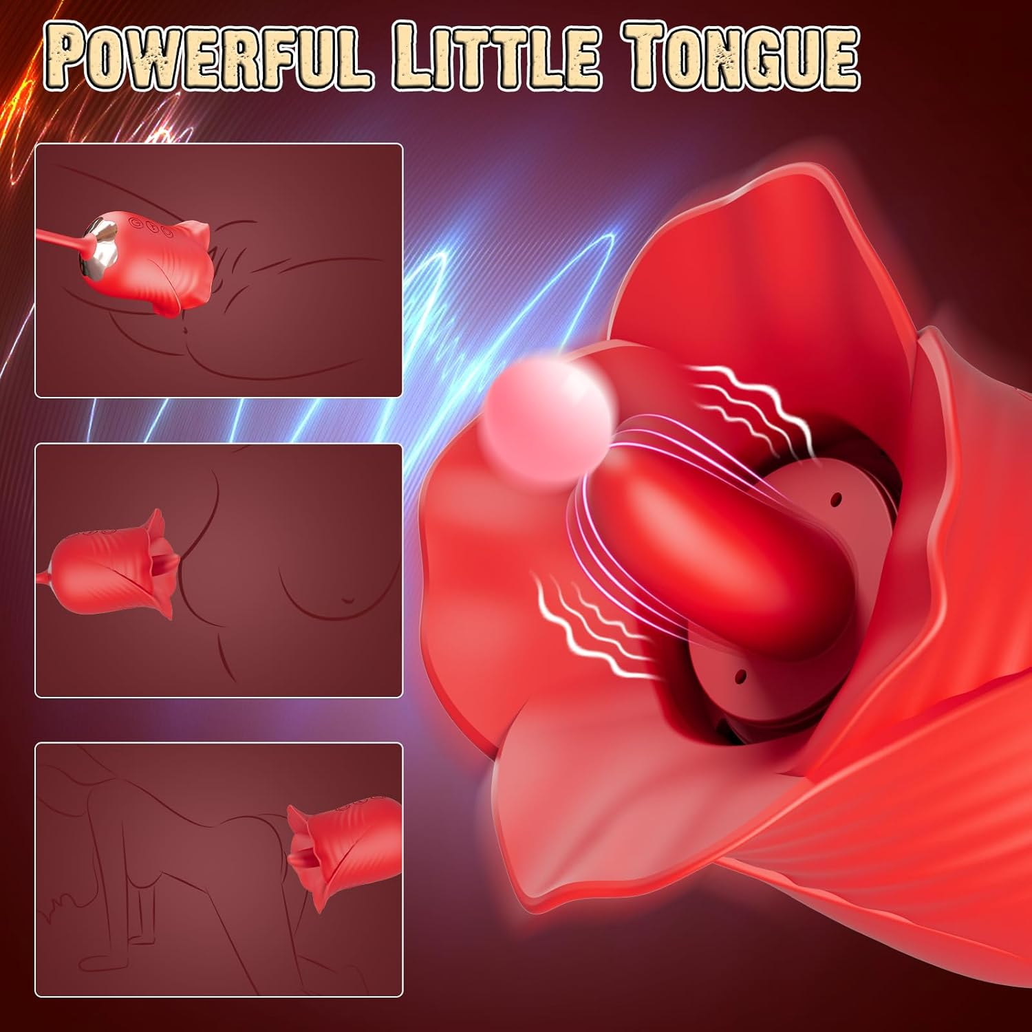 Women Sex Toy Sucking Vibrators - Clitoris Vagina Pussy Pump Tongue Vibrators for Women Quick Sexual Pleasure, 5 & 10 Modes, Female Couple Sex Toy & Games image number 6