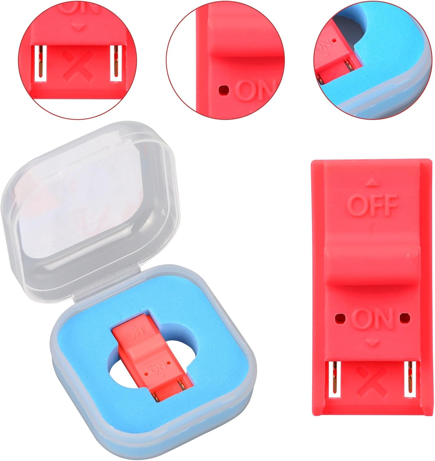 RCM Tool Clip, Plastic RCM Jig Clip Compatible with Switch Console Short Circuit Tool Switch Recovery Mode Accessories (Red)