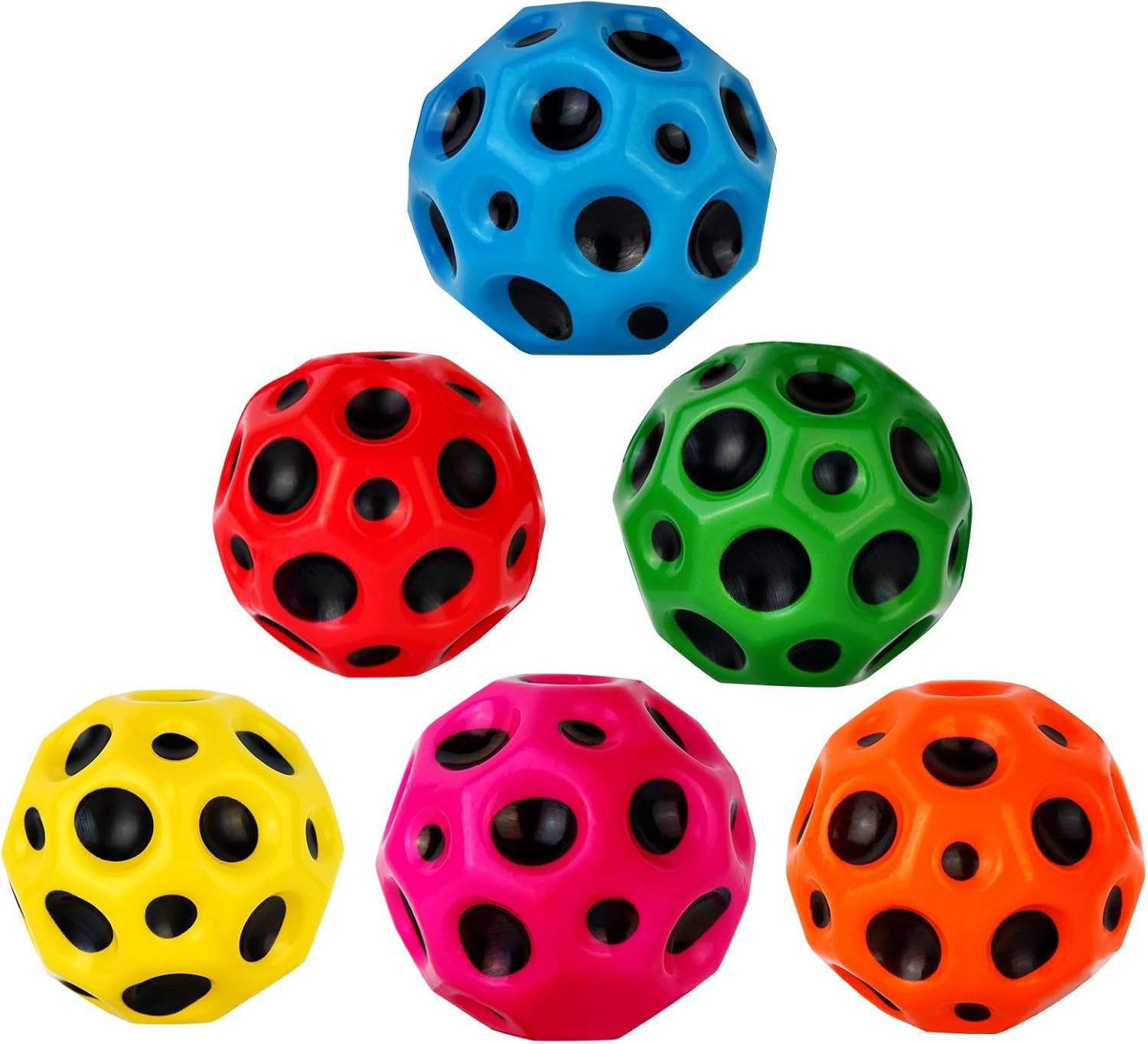 TVMPKIX Space Ball，High Bouncy Balls, TK Is Super Hot Moon Balls and Space Balls for Kids,Improve Hand-Eye Coordination Bubble Ball Space Galaxy Bouncy Ball Easy to Grip and Catch. (3 Pack)