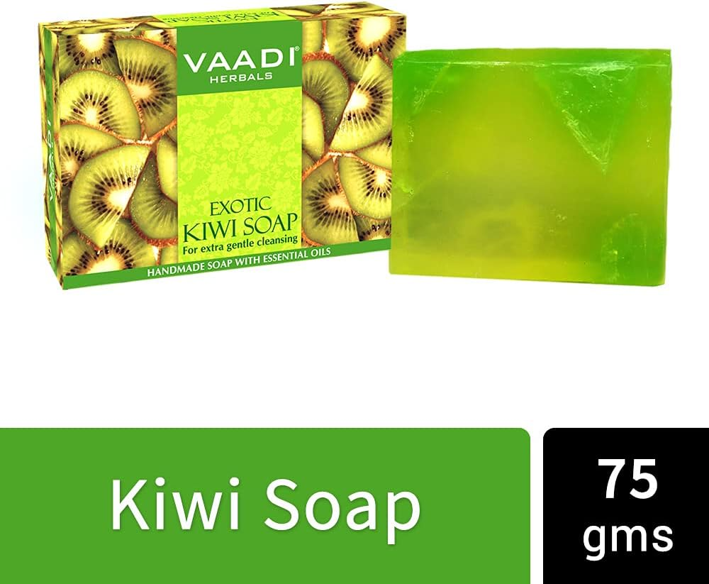 Vaadi Herbals Organic Body Soap Bar Exotic Flavour Aromatherapy with 100% Pure Essential Oils Handmade Herbal Soap (Aromatherapy) - All Natural - Anti-Acne Deep Pore Cleansing Removes Pimples Oil Control Sulphate Free All Skin Type Pack of 6 X 75G image number 1
