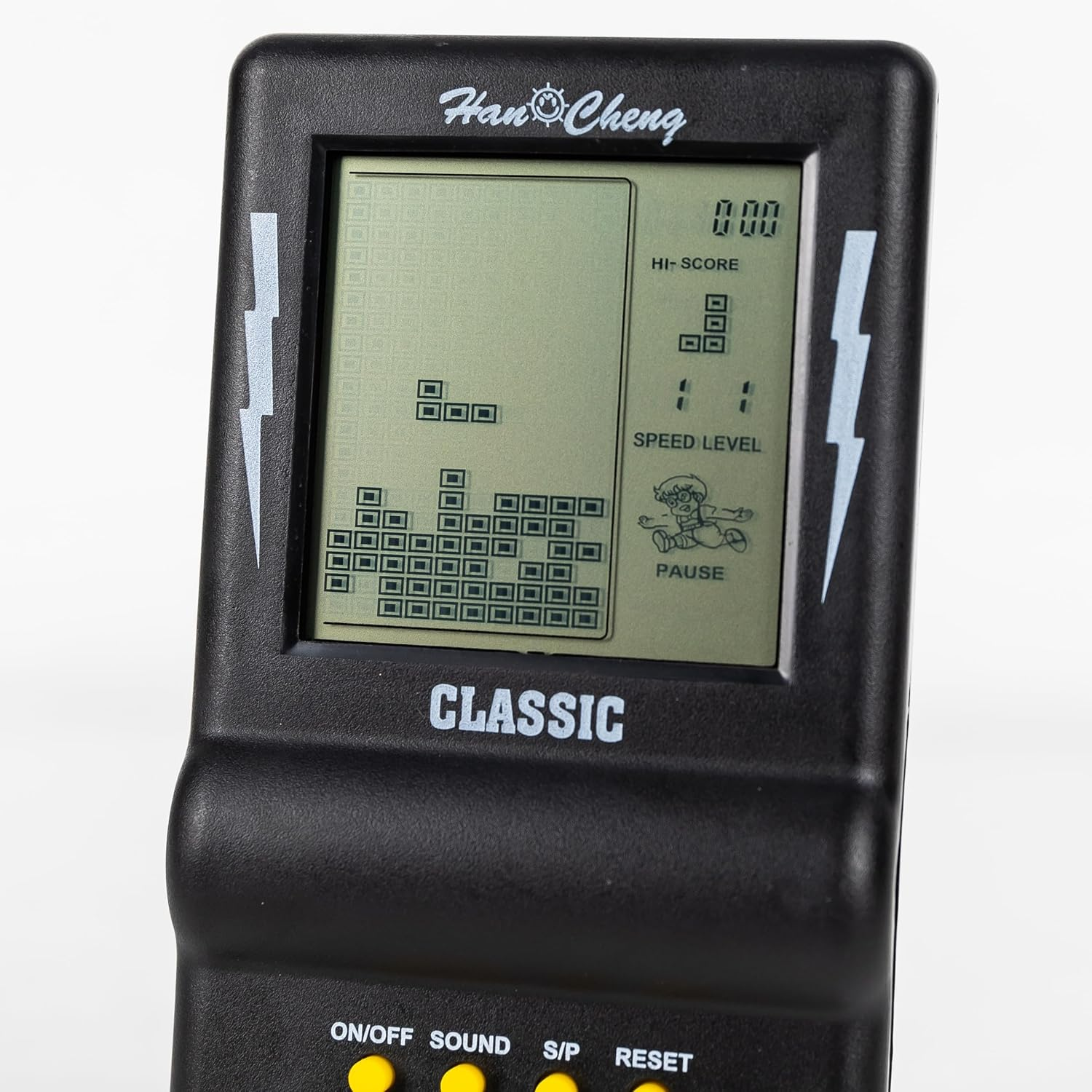 Handheld Brick Game Console,3.5-Inch Large Screen Back to School Black Handheld Building Block Game,Tank Racing Electronic Game,Build in 23 Classic Games for Adults or Kids (3 Pcs Tetri) image number 4