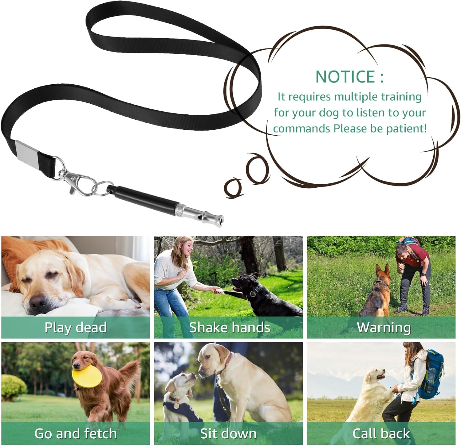 4Pcs Dog Whistle with Lanyard,Ultrasonic Dog Whistle,Adjustable Ultrasonic Dog Whistle,Professional Recall Dog Training Whistles,Ultrasonic Dog Whistle,Adjustable Dog Whistle