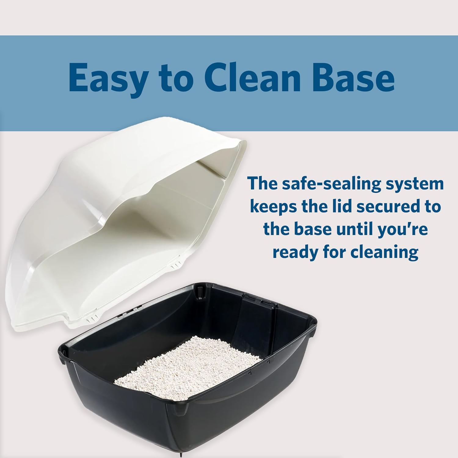 Ferplast Cosmic Outdoor Hooded Litter Box- Black; Measures 20X16X15 image number 6