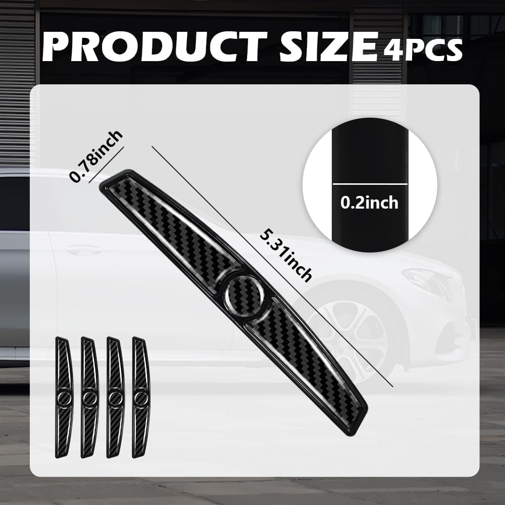 4PCS Carbon Fiber Car Door Protector Edge Guards,Thicker Door Guard for Cars Provides Impact and Anti-Scratch Protection,Universal Self-Adhesive Doors Protectors for Vehicles image number 2