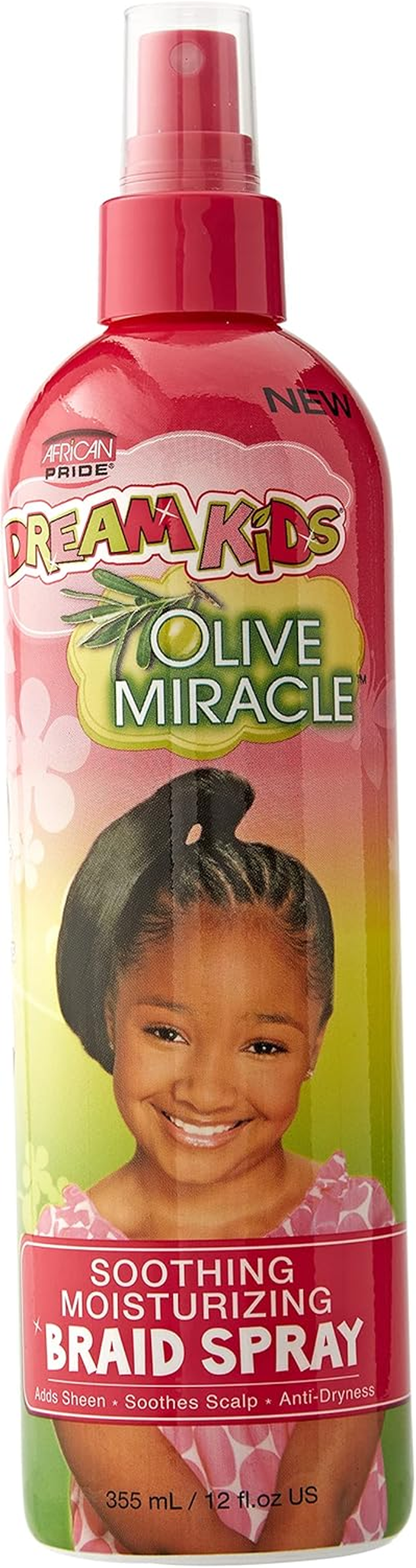 African Pride Dream Kids Olive Miracle Soothing Moisturizing Braid Spray, 12 Ounce image number 2