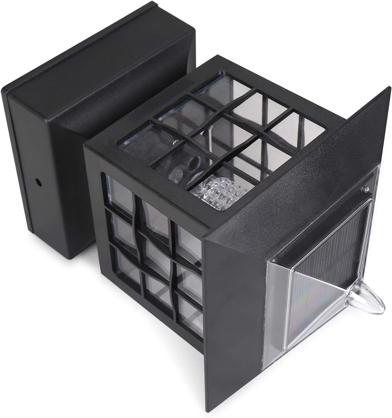 Post Solar Fence Light Solar Deck Light Solar Post Cap Light Solar Patio Light 15 LUMENS KS101AX4 Fit for 3.7X3.7 Regular Fence Posts or with Included Adaptor Fit for Bigger Flat Surface image number 3