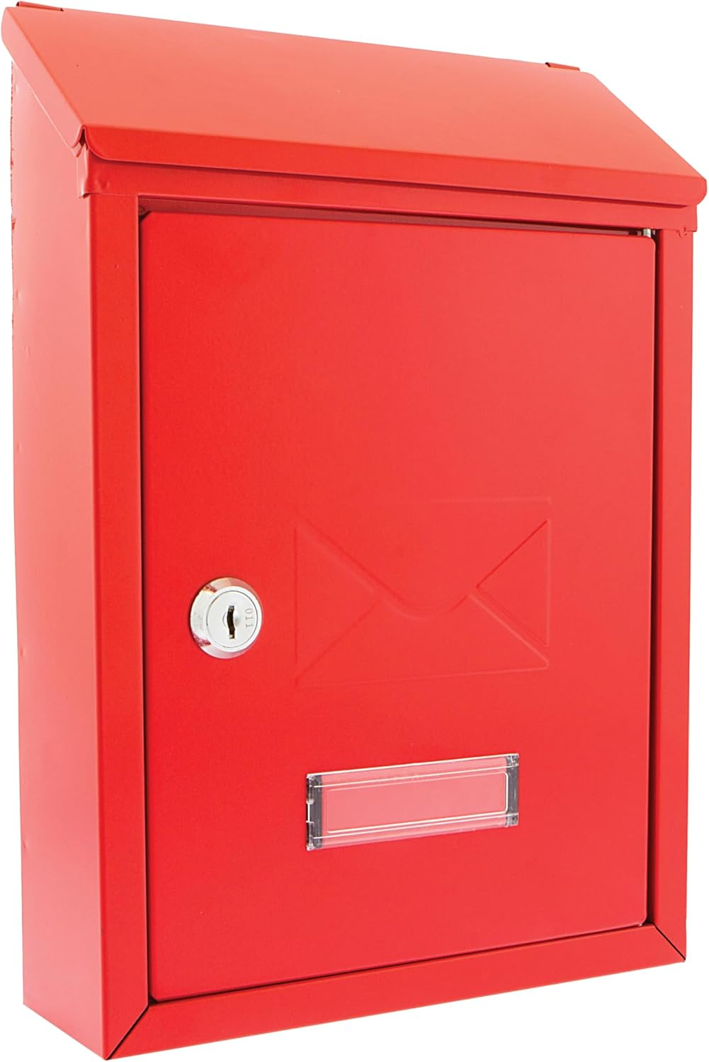Burg-Wachter MB09BK Avon Rear Entry Wall Mounted Galvanised Steel Lockable Weatherproof Post Box - Black - 21X30X6.5Cm