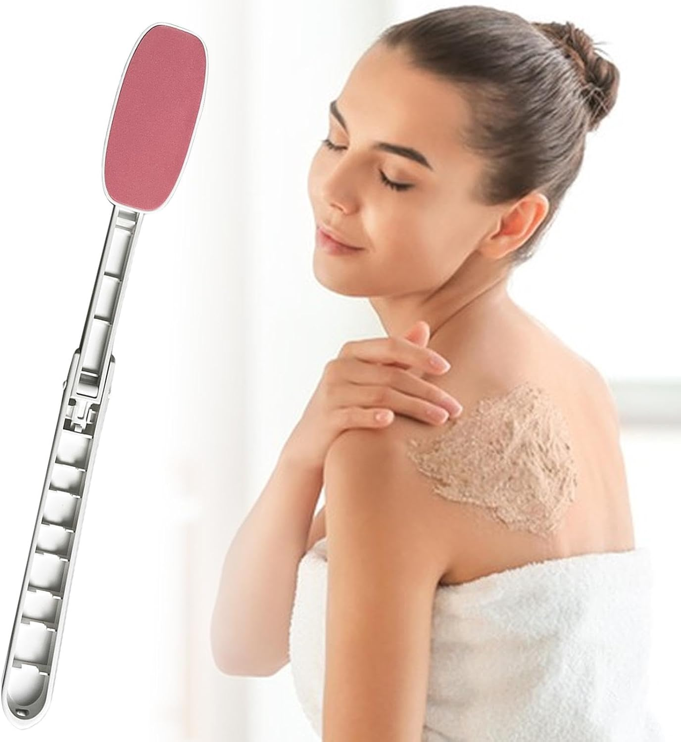 Sun Cream Back Applicator | Back Moisturiser Applicator | Back Lotion Applicator Long Handle | Applicator to Put Moisturizer Back | Lotion Applicator Tool for Apply Medicine, Cream, Body Wash - Gray image number 4