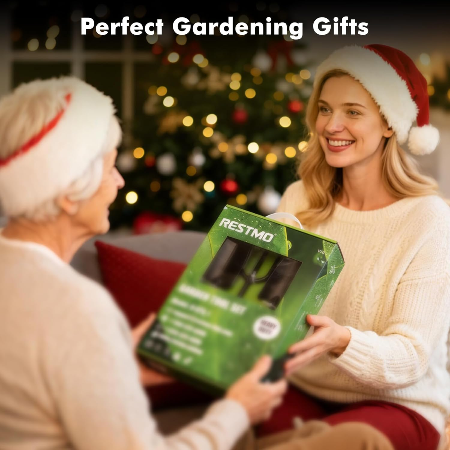 RESTMO 3-Pieces Gardening Tool Set (Trowel, Transplanter & Cultivator), 50 Carbon Steel & Ergonomic Wooden Handles, Gardening Trowels, Complete Garden Gift Set for Digging, Planting & Soil Aeration image number 6