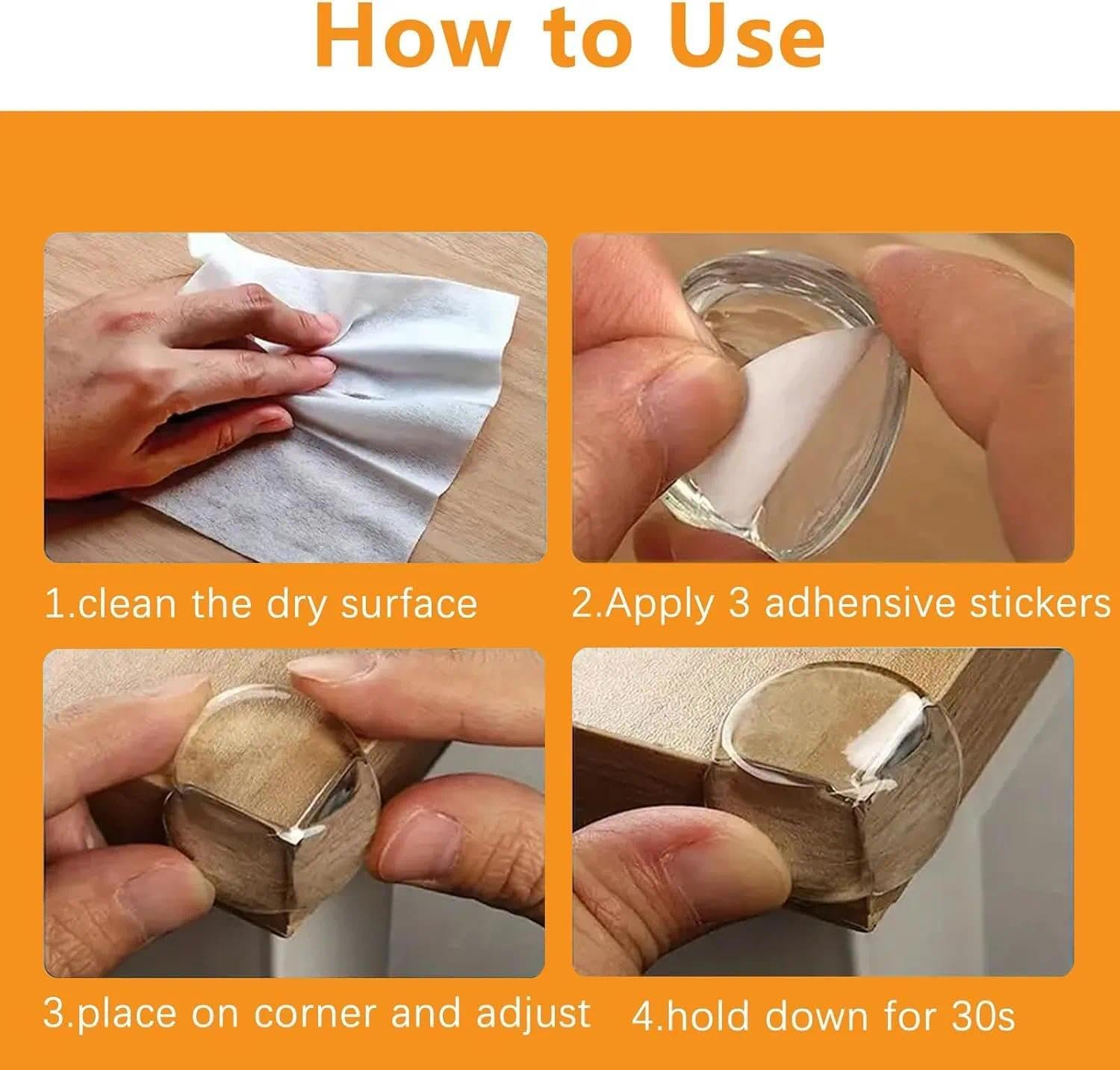 16 Pcs Corner Protector for Baby, Protectors Guards - Furniture Corner Guard & Edge Safety Bumpers Baby Safety by Weidllys image number 4