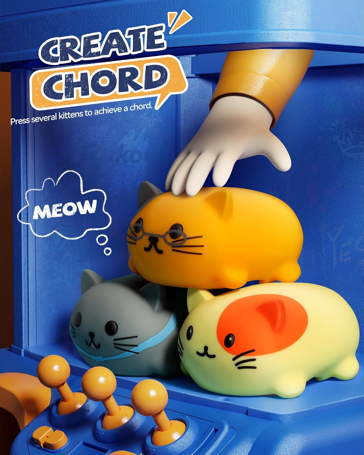 Ruko 1701 Musical Kitten Piano Toy - 8 Keys with Meow Sounds, Touch-Play Do Re Mi Musical Scale, Fun Interactive Keyboard for Kids & Adults, Ages 3+ image number 4