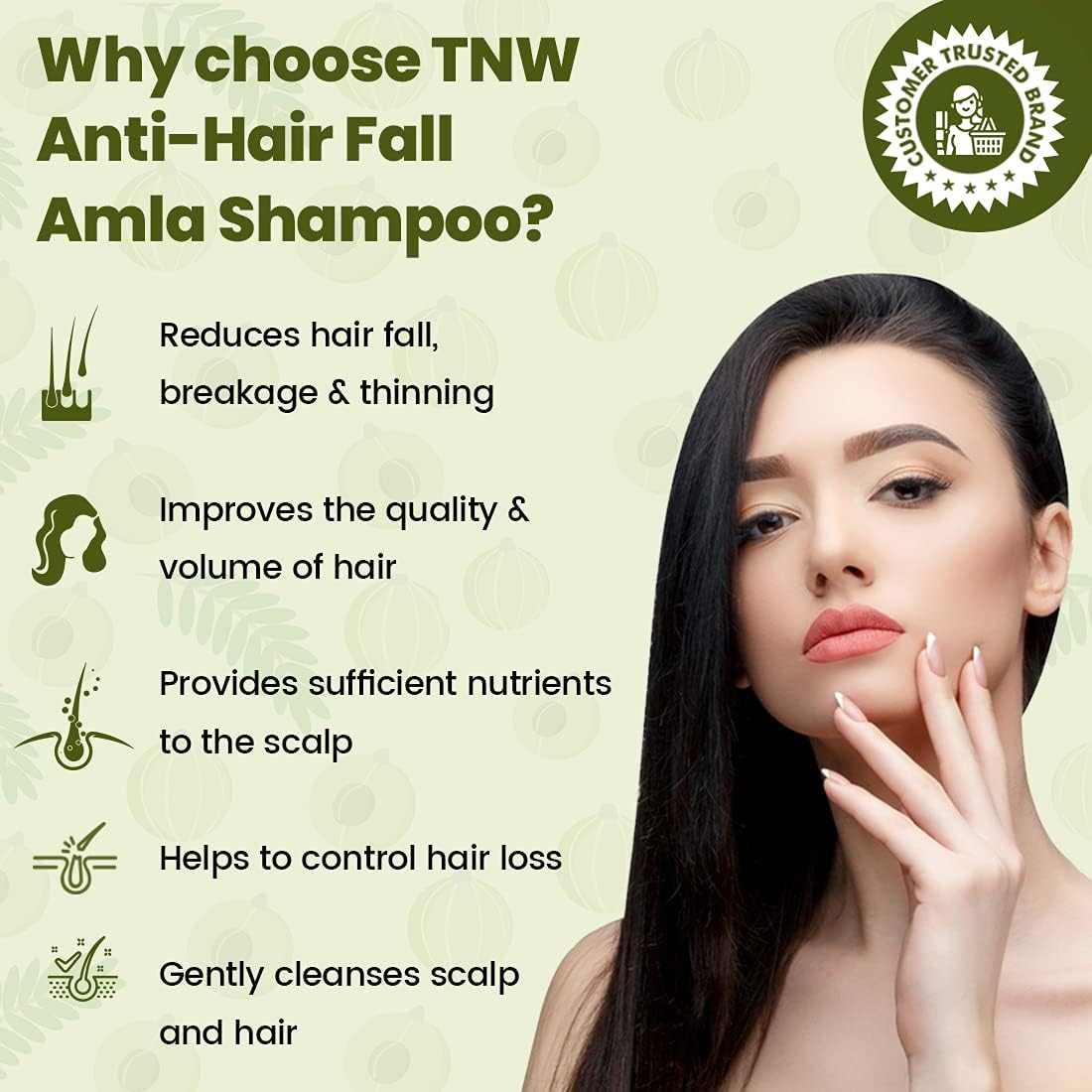 Tnw-The Natural Wash Amla Shampoo for Hair Growth & Controlling Hair Fall with the Goodness of Amla,Bhringraj, Onion, Black Seed| No Paraben & No Sulphate| Amla Shampoo for Men and Women (200 Ml) image number 1