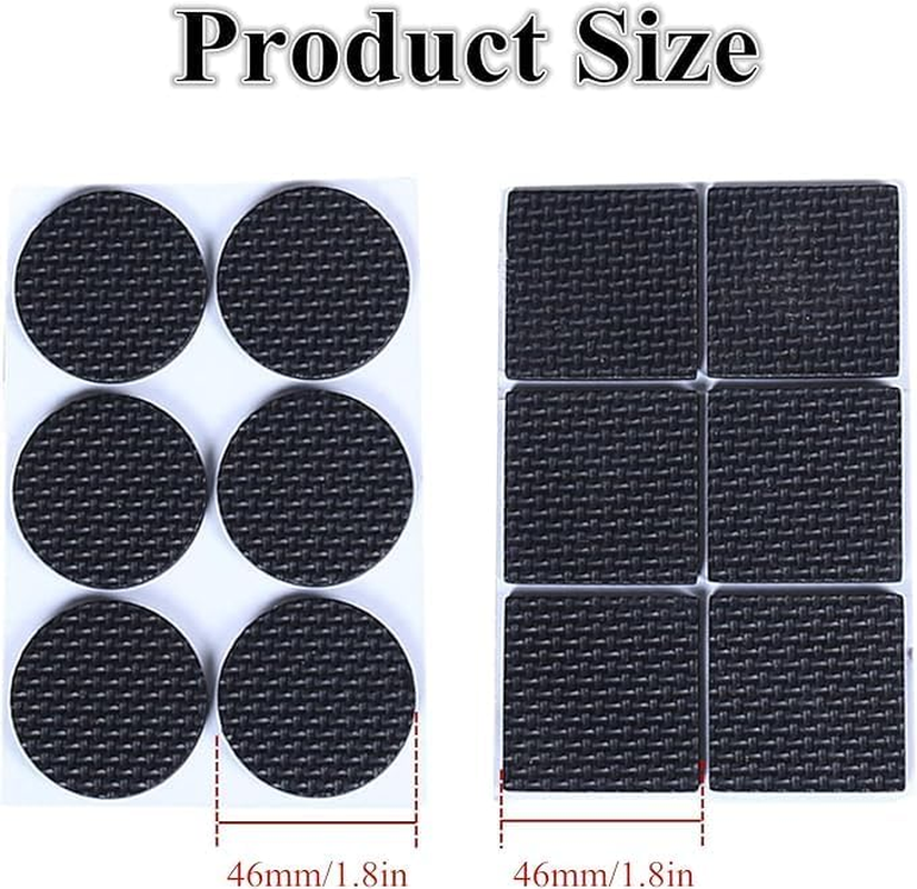 48 PCS Non Slip Furniture Pads Self Adhesive Rubber Floor Protectors Furniture Grippers Chair Leg Pads Self Adhesive Furniture Pads Rubber Chair Feet anti Scratches Furniture Pads for Floor