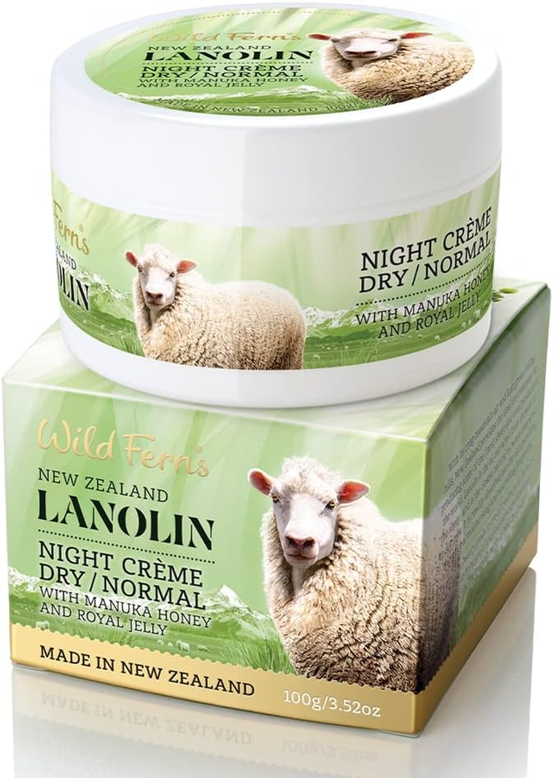 Wild Ferns Lanolin Night Cr&egrave;me with Manuka Honey 80+ & Royal Jelly (Dry to Normal), 100G image number 1