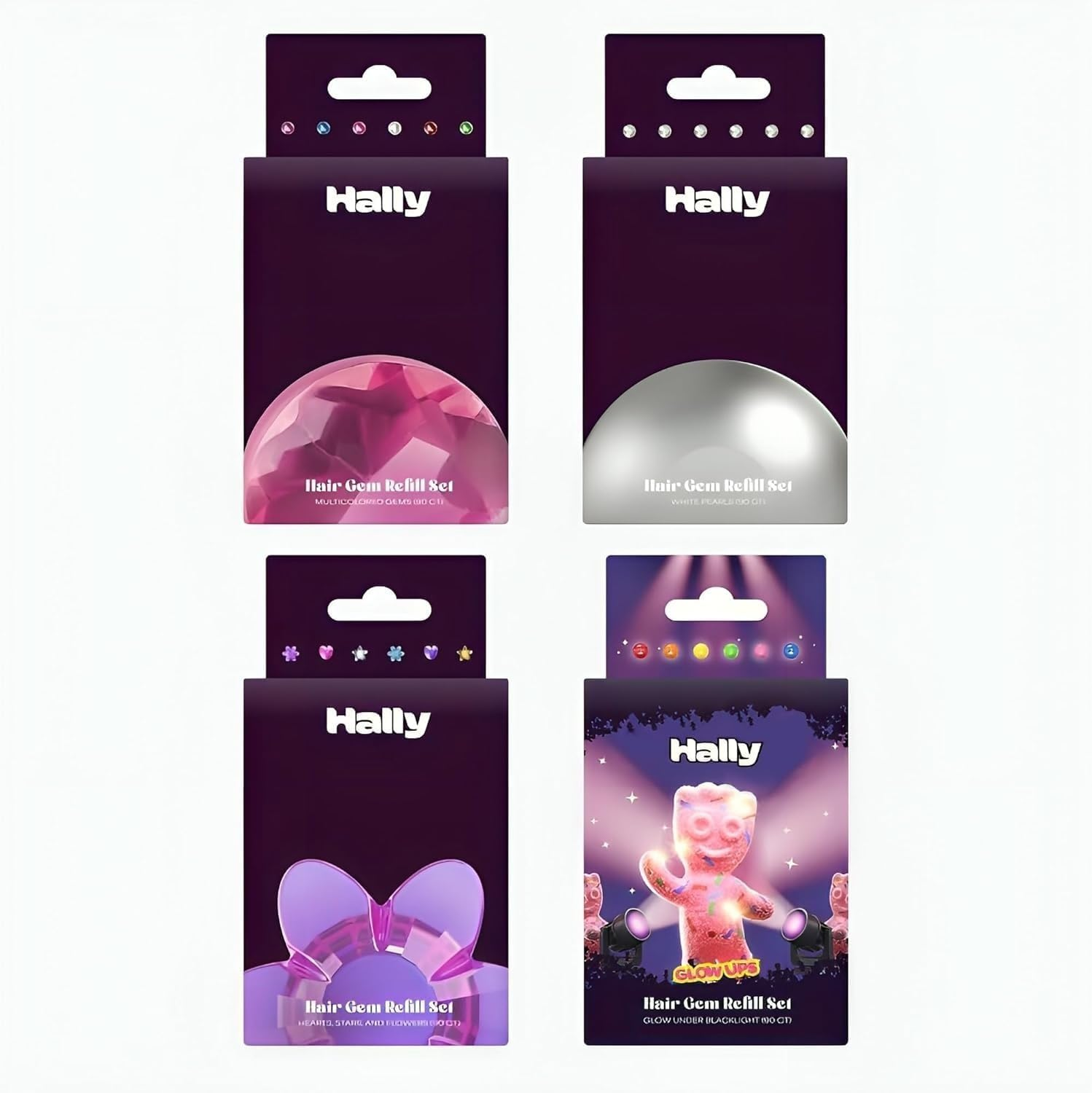 Hally Hair Gems Pen Applicator - Includes Hair Styling Tool with 240 Multicolored Adhesive Gem Stickers Hair Jewels - Stylish Hair Accessories for School, Halloween, Festivals, Wedding, Parties & More