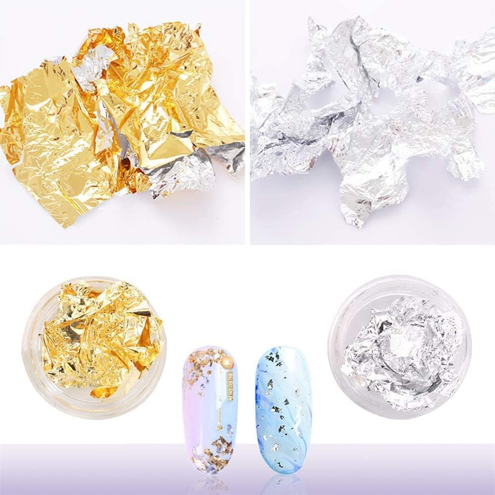 24 Packs Foil Nail Paillette Chip Nails Art Decorations 3D Art Applique Decoration Kit image number 3