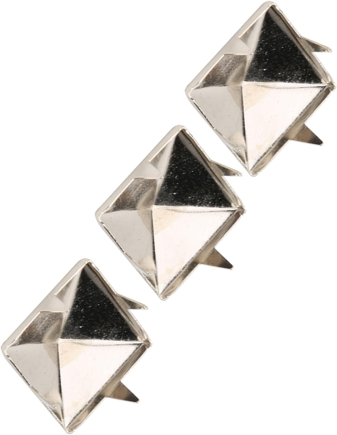 100Pcs 100Mm-15Mm Four Jaw Rivets Spikes Studs Metal Punk Spikes Spots Square Pyramid Studs for Punk Craft Leather Clothing Shoes Decoration (10MM) image number 4