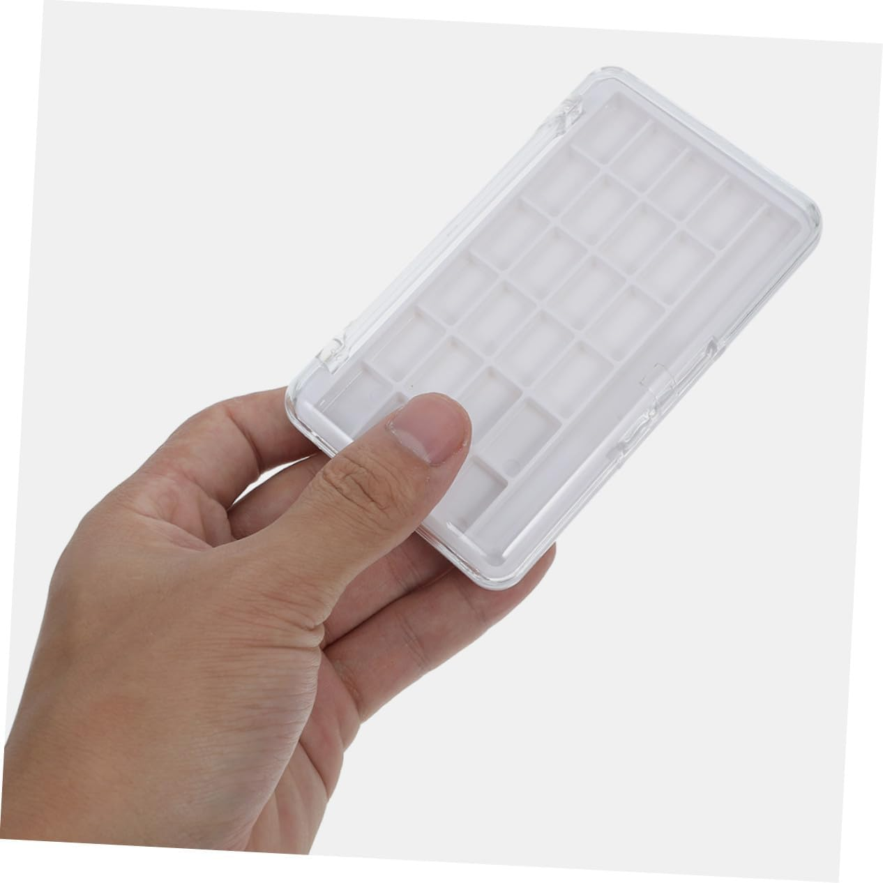 DONFAMDS 2PCS Transparent Empty Makeup Palette with Clear Lid Portable Eyeshadow Organizer for DIY Lipstick Blush Highlighter Storage Travel-Friendly Cosmetic Case image number 1