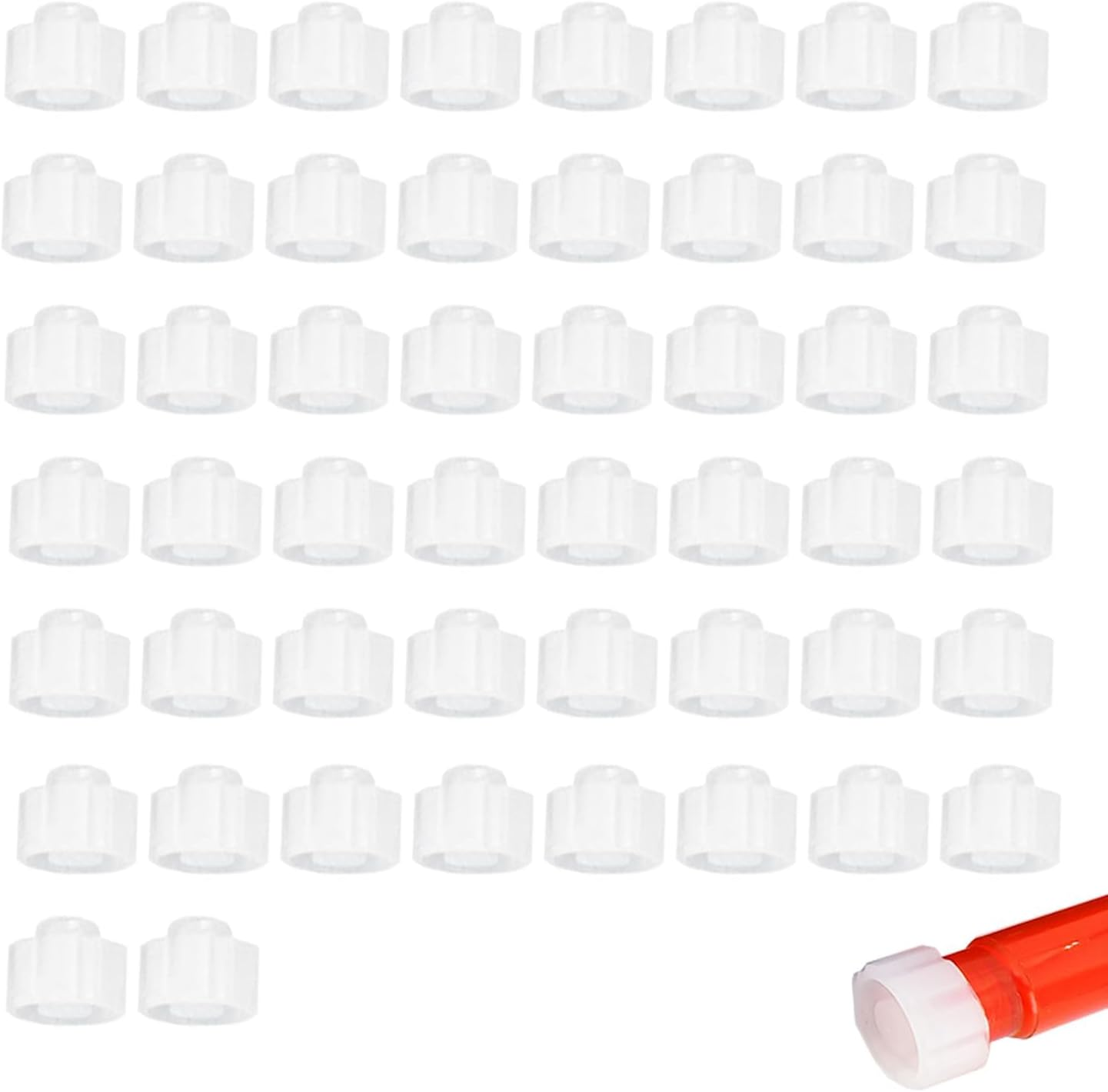 Plug Luer Lock Cap Tip Caps for End Cap, 50Pcs Dispensing Plug Adapter Dispensing Tip Cap,Dispensing Plug Adapter End Cap End Cap Dispensing Cap,Plug Adapter Connector Cap Dispensing Cap End Cap,White