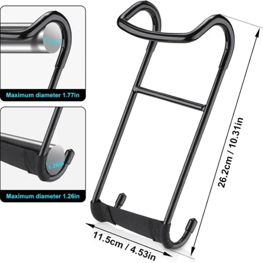 Walquicks 2PCS Dumbbell Spotter Hooks, Heavy Duty Dumbbells Rack Attachments, Hanger Barbell, for Dumbbell Bench Press, Fitness Weightlifting, Chest Shoulder Workouts Barbells Safety Hanger Attachment image number 4