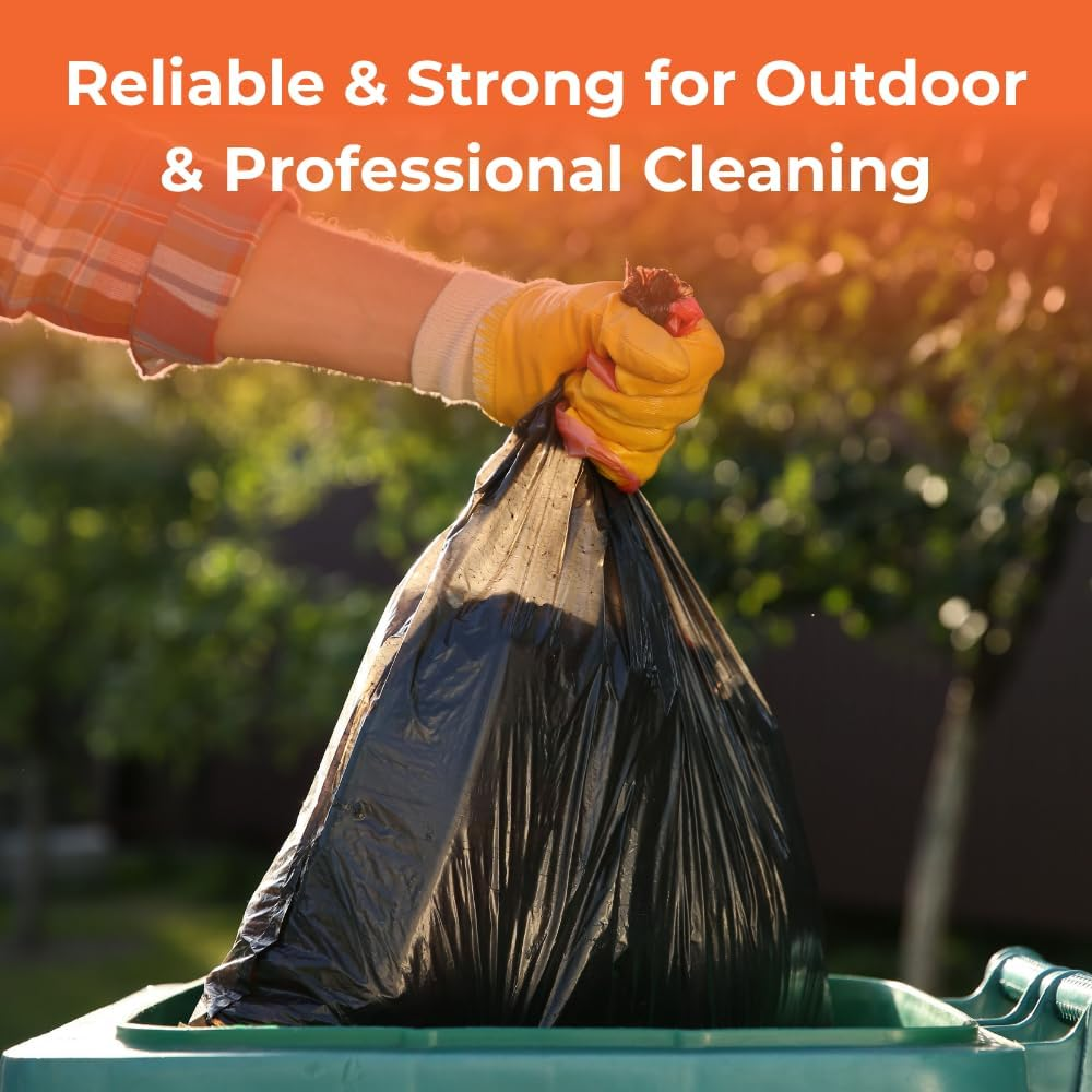 Pacific Bags Australia 120L Heavy Duty Black Bin Liners &ndash; Extra Large Garbage Bags for Home, Kitchen, and Outdoor Waste Disposal, 150 Bags per Carton (1 Carton) image number 4