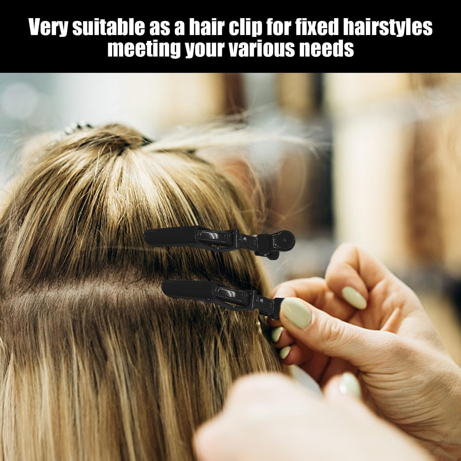 14 Plastic Hair Pins, Wide Spring Early Hair Pins, Anti-Slip Hairpins, Hair Making Hair Fixing Accessories image number 5