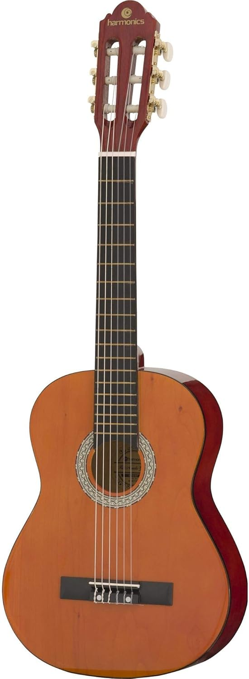 Harmonics GK-10NT Kids Acoustic Guitar for Children, Nylon Guitar Musical Instrument for Young Musicians 1/4 Size, Natural image number 2