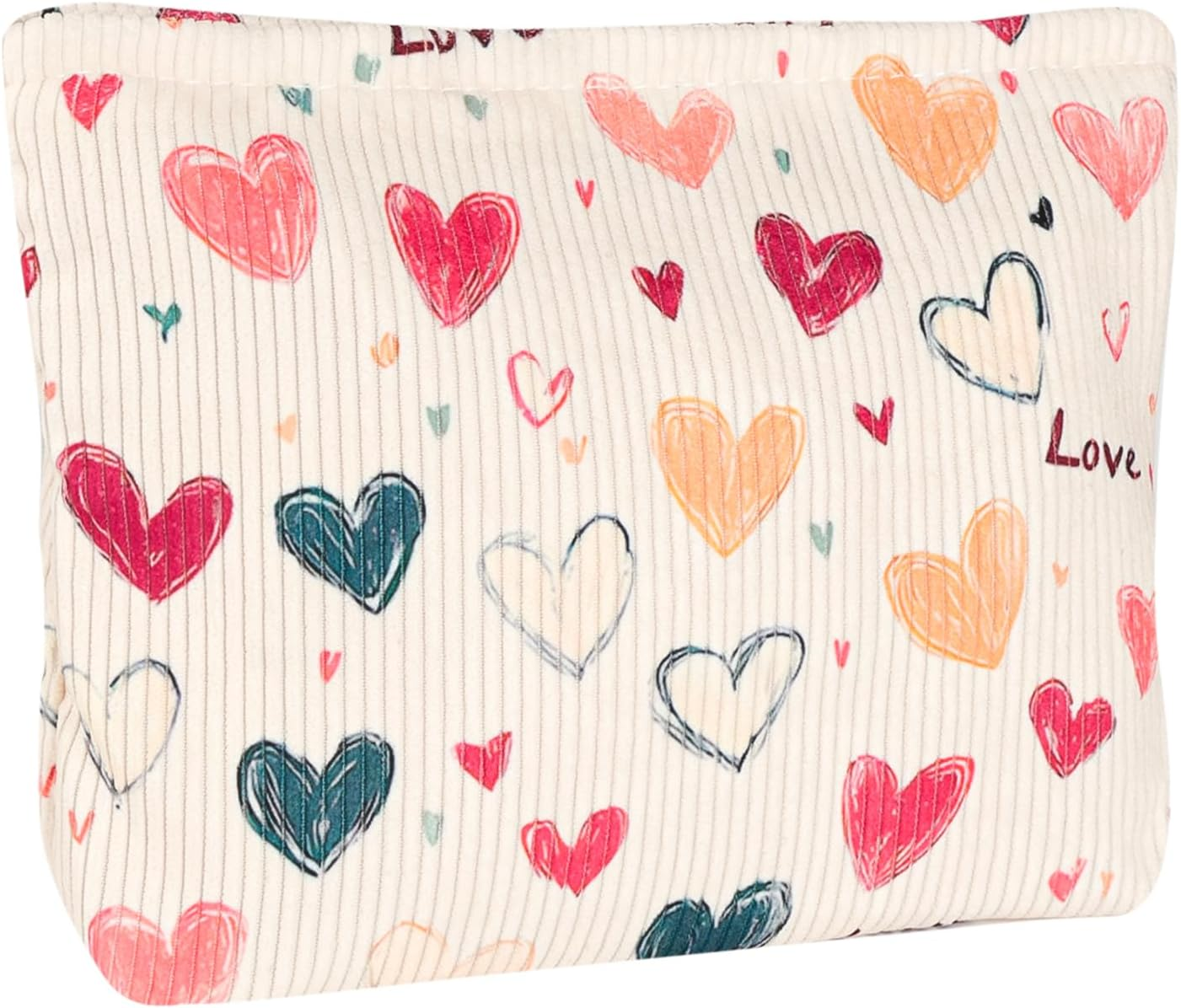 Ksriylm Cute Makeup Pouch for Women Flower Small Make up Bag for Purse Zipper Initial Cosmetic Bags Pouches for Purse Aesthetic Travel Toiletrybags Gift,Black White Floral