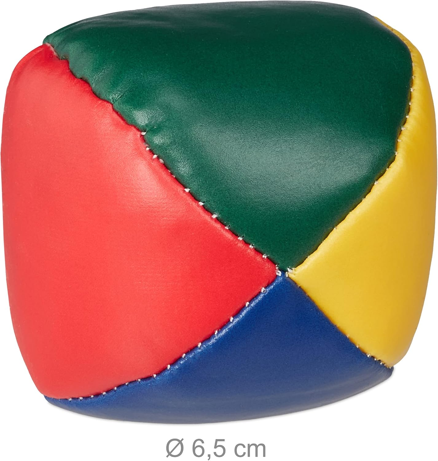 Relaxdays 10037946 Juggling Balls, Set of 5, Professionals, Beginners, Soft Juggling Balls, Children, Adults, Juggling Set, Diameter 6.5 Cm, Colourful image number 5