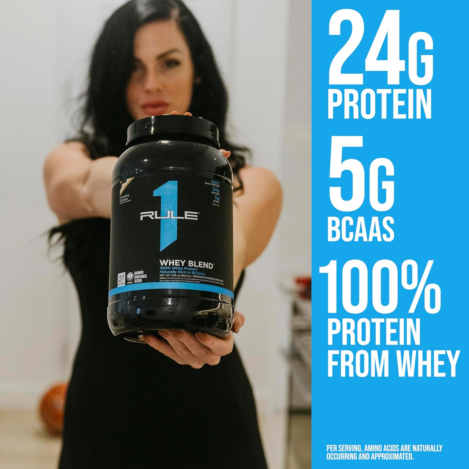 Rule1 R1 Whey Blend Powder 462 G, Vanilla Ice Cream (14 Servings) image number 6