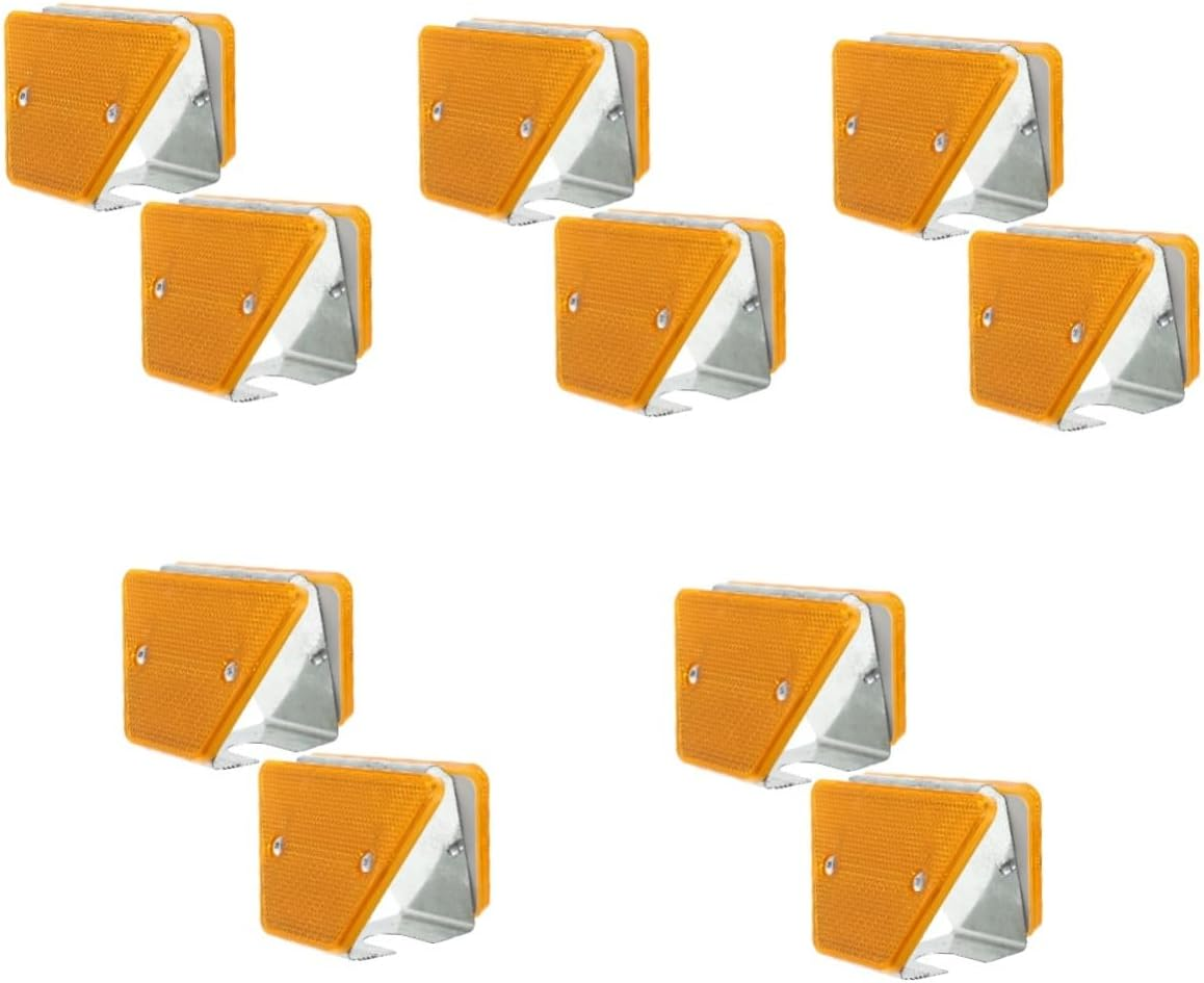 ULTECHNOVO 10Pcs Reflective Delineators Driveway Markers Road Reflectors for Safety Reflective Pavement Markers
