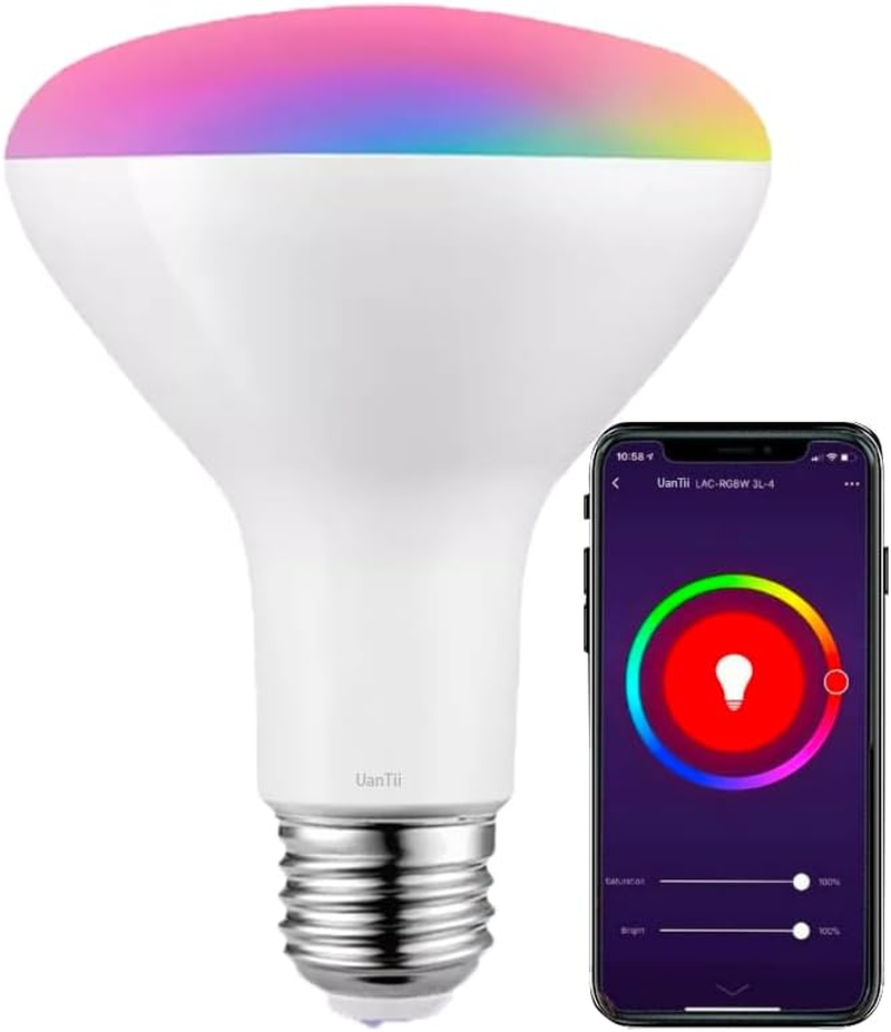Uantii Smart Light Bulb 13W Tuya Wifi Smart Bulb Led Lamp E27 RGB Smart Light Bulbs Wireless Remote Control Smart Lamps for Alexa and Google Assistant