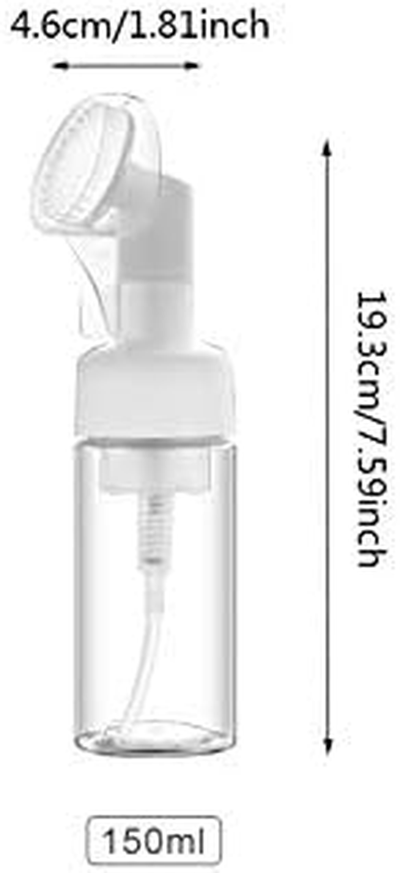 GBSTORE 1 Pc 150Ml Empty Facial Cleanser Foaming Bottle Mousse Foam Gel Head Wash Brush Foam Bottle Pressure Type Cleansing Milk Beater,Mini Foaming Soap Pump Dispenser