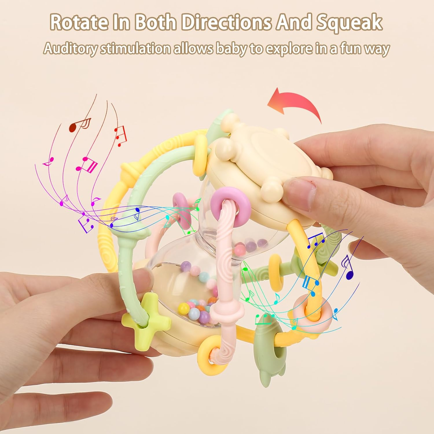 MISSLILI Baby Montessori Sensory Toys for Baby 3 Months+, Food Grade Teething Toys for Babies, Newborn Infant Learning Developmental Toys Gifts for Boys Girls image number 3