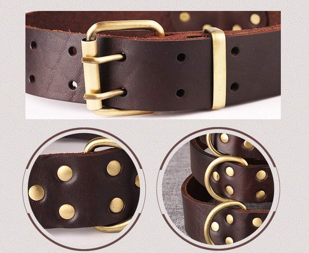 Handmade 100% Genuine Plain Leather Pet Dog Collar (Medium) image number 5
