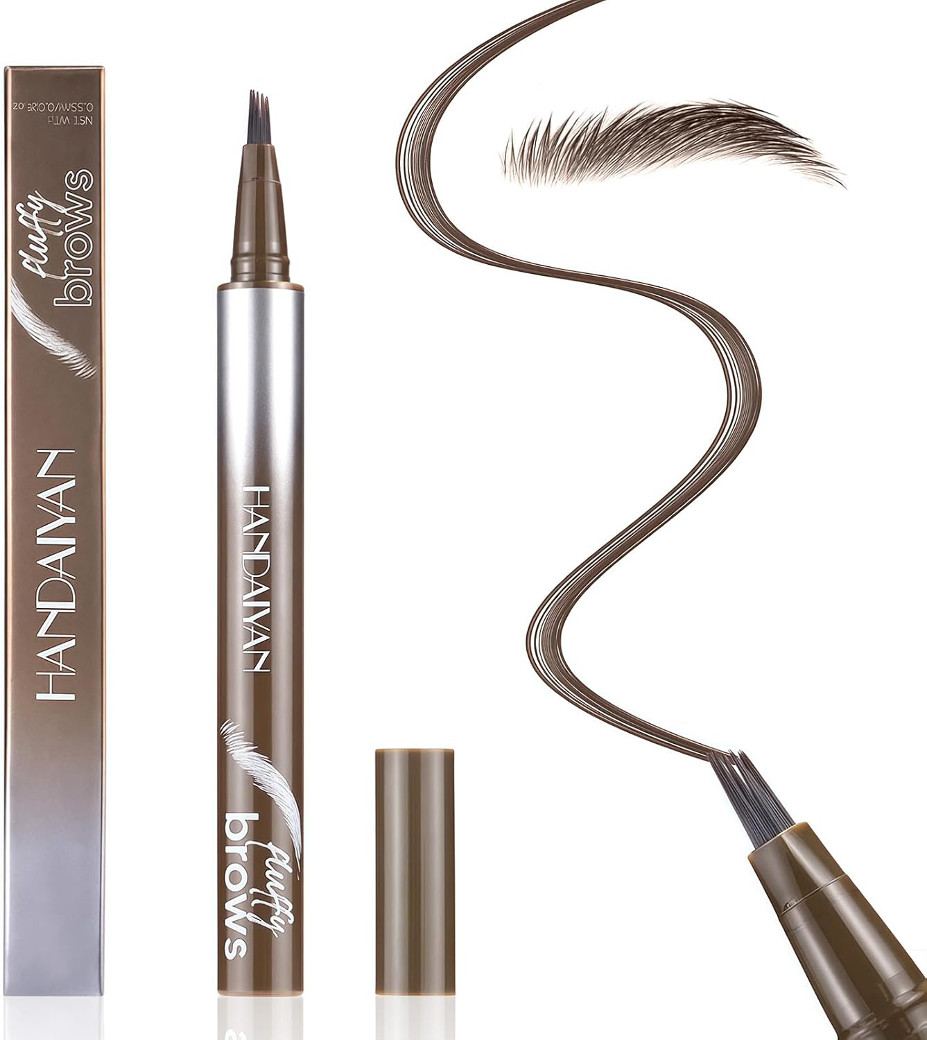 DAGEDA Liquid Eyebrow Pencil, Micro-Fork Tip Applicator Eyebrow Pen, Waterproof Eyebrow Pencils for Women, Natural Looking Wild Eyebrow Long-Lasting Eye Makeup,Taupe