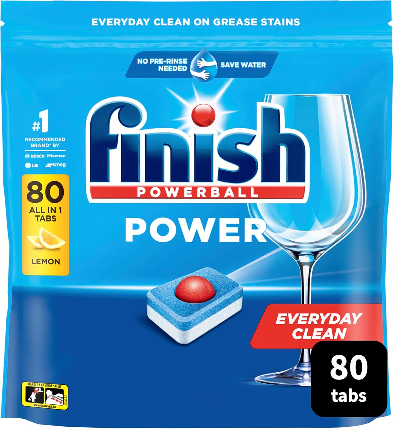 Finish Power Dishwasher Tablets Lemon 80 Pack image number 3