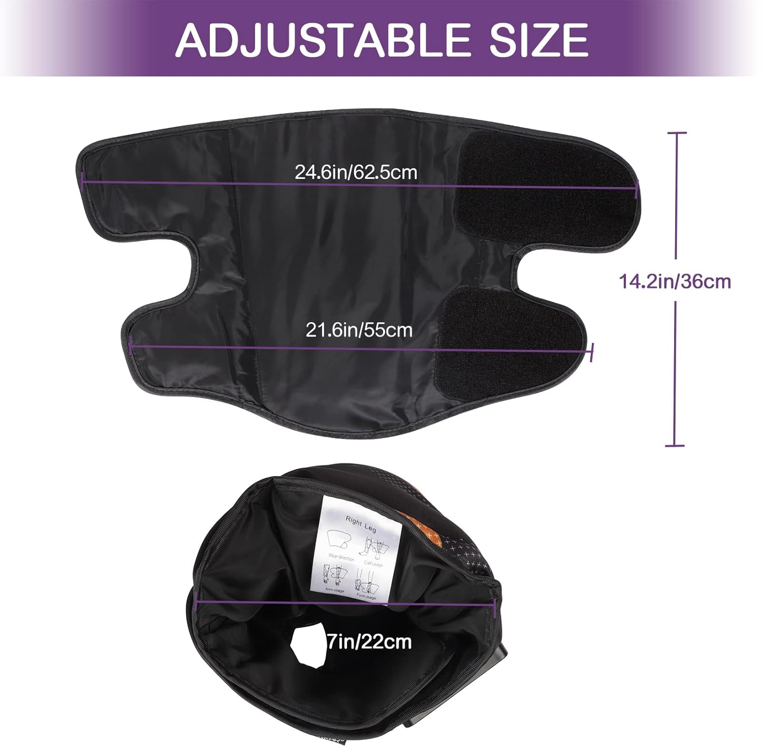 QUINEAR Rechargeable Leg Massager for Circulation and Pain Relief, Cordless Air Leg Compression Massager, Calf Massager for Mom Dad Women Men image number 5