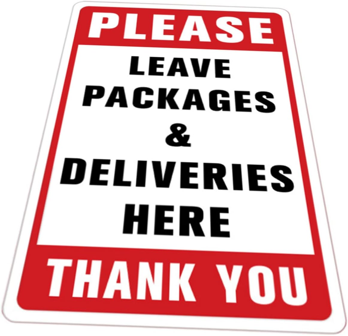 AUTSUPPL Please Leave Deliveries Here Sign Wall Adhesive Package Storage Sticker Practical Wall Decoration for Package Easy to Use PVC Sign for Deliveries and Packages image number 2