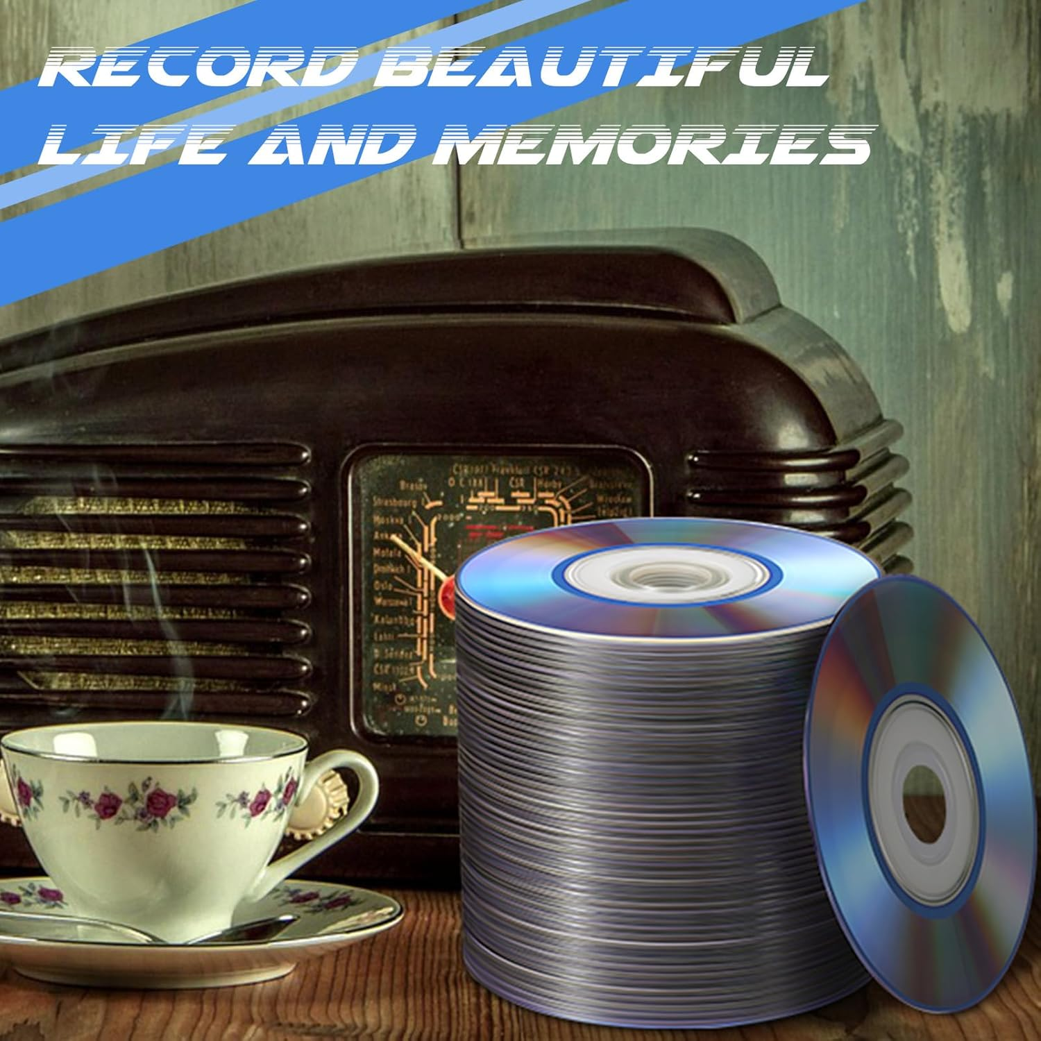 Copkim 50 Pieces 3 Inch Blank DVD-R Discs Disk 1.4 GB Recordable Media Disc 1-4 X Printable Mini DVD-R Blank Discs Media Disk for VCR Video Camera image number 2