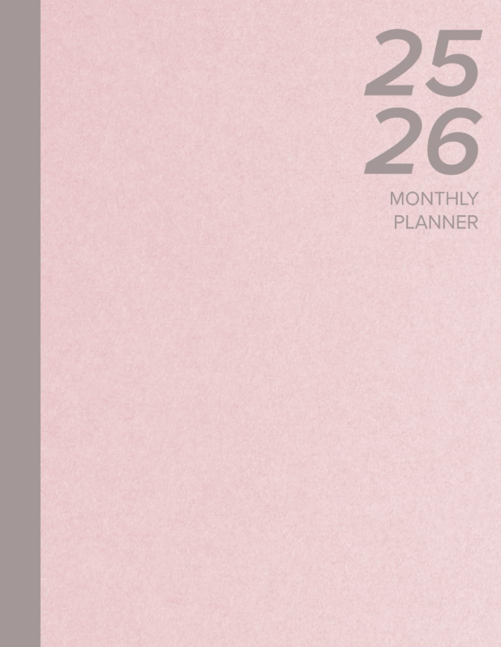 2025-2026 Monthly Planner: Large, Simple Two Year Calendar & Schedule Organizer (January 2025 through December 2026) - Kraft Pink Cover