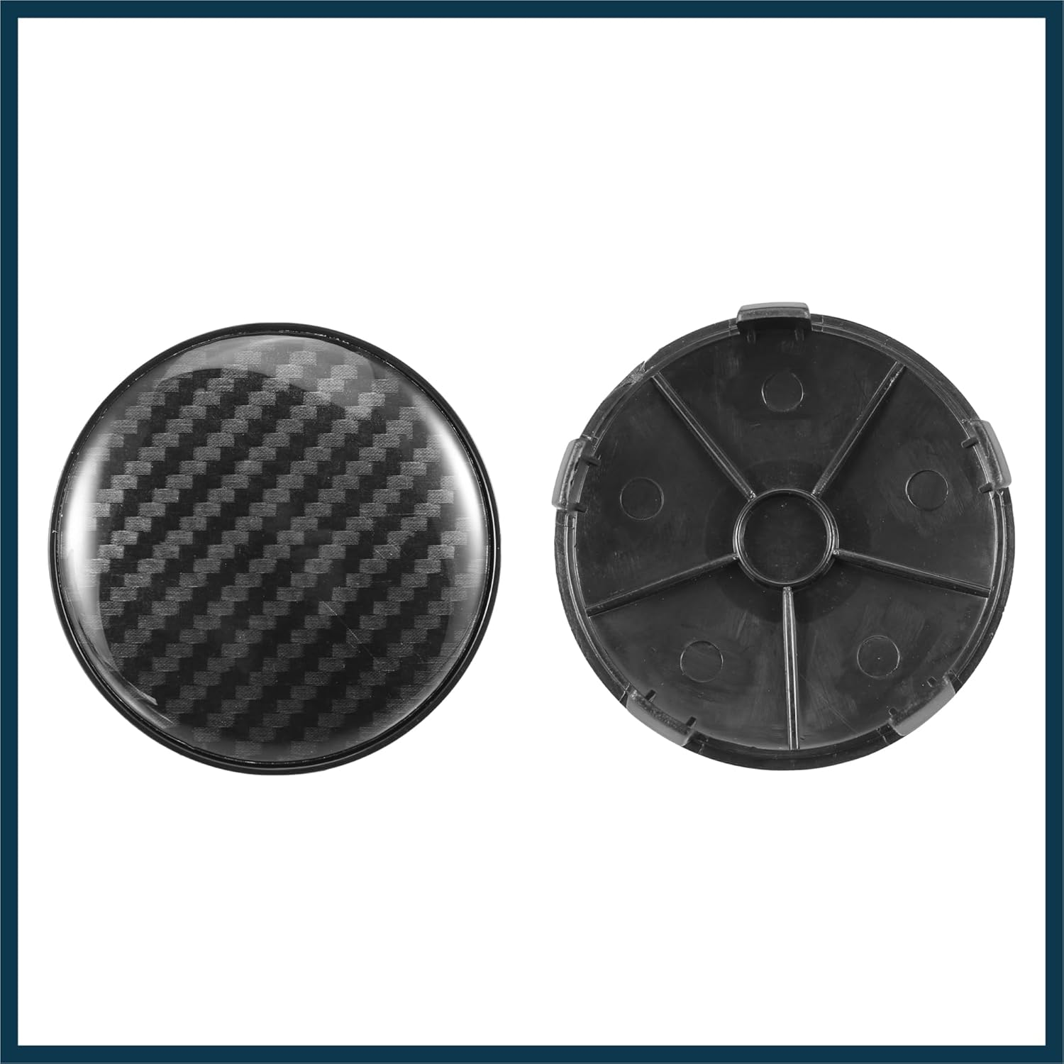 TUCKBOLD 4Pcs 67Mm 68Mm Wheel Center Hub Caps Hubcaps Covers Universal Black Automotive Parts image number 3