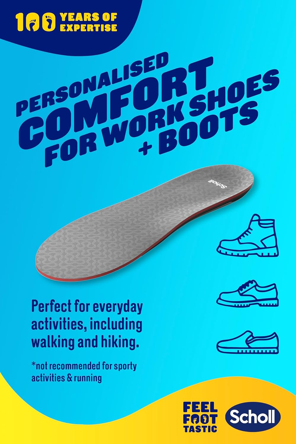 Scholl Liquiflex Extra Support Insole, Enhanced Cushioning & Arch Support for Foot Pain Relief, Size 8-12 image number 6