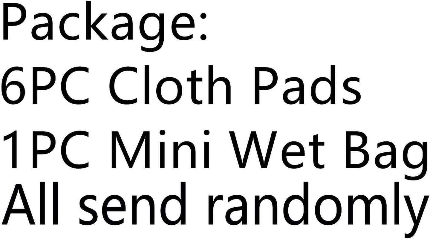 7Pcs Set 1Pc Mini Wet Bag +6Pcs 8 Inch Bamboo Charcoal Cloth Menstrual Pads/Reusable Sanitary Pads/Mama Panty Liners image number 6