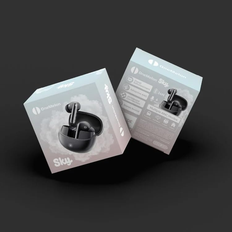 Onemelon Sky Wireless In-Ear Headphones Bluetooth 5.3 - Hybrid ANC, Transparency Mode, App Control, 30H Battery, Multipoint, ENC Microphones, Low Latency, USB-C, True Wireless for Work & Travel image number 3