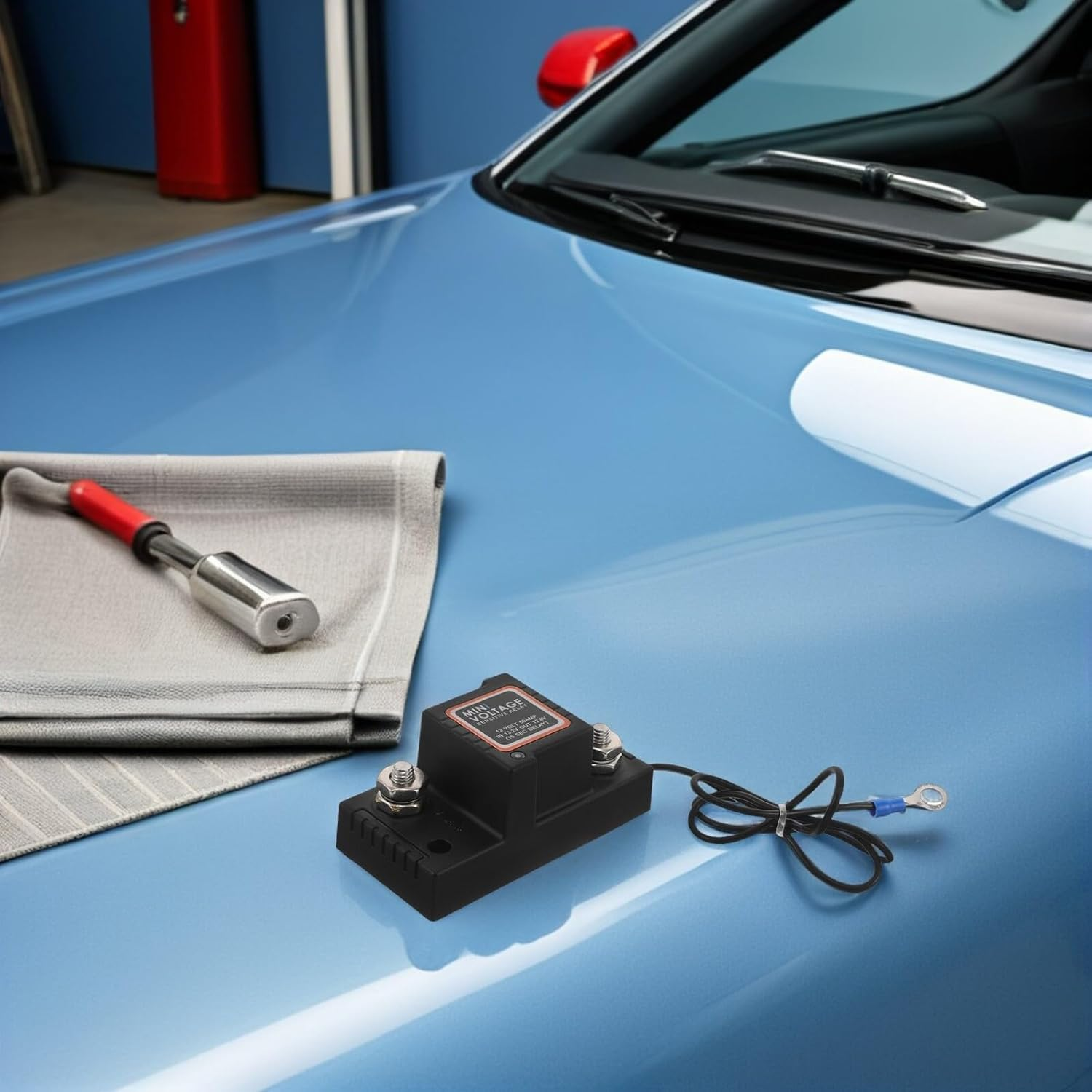 Baluue Mini Battery Isolator Automotive Isolator for Motorcycle Motorbike Go-Kart Voltage Sensitive Relay Power off Switch