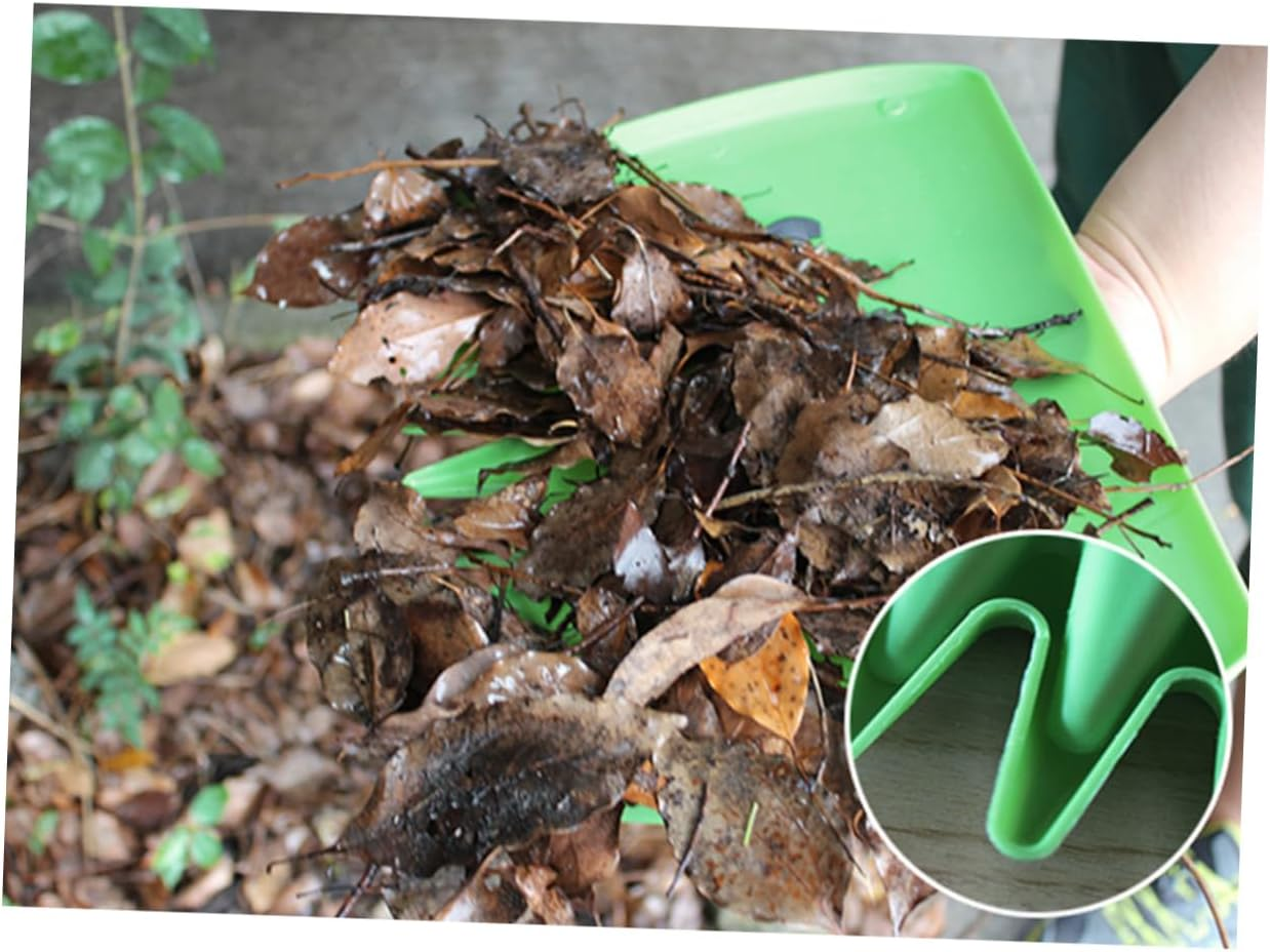 FONDOTIN 2Pcs Leaf Rake Spade Gardening Tools for Cleaning Leaves Garden Supplies image number 1