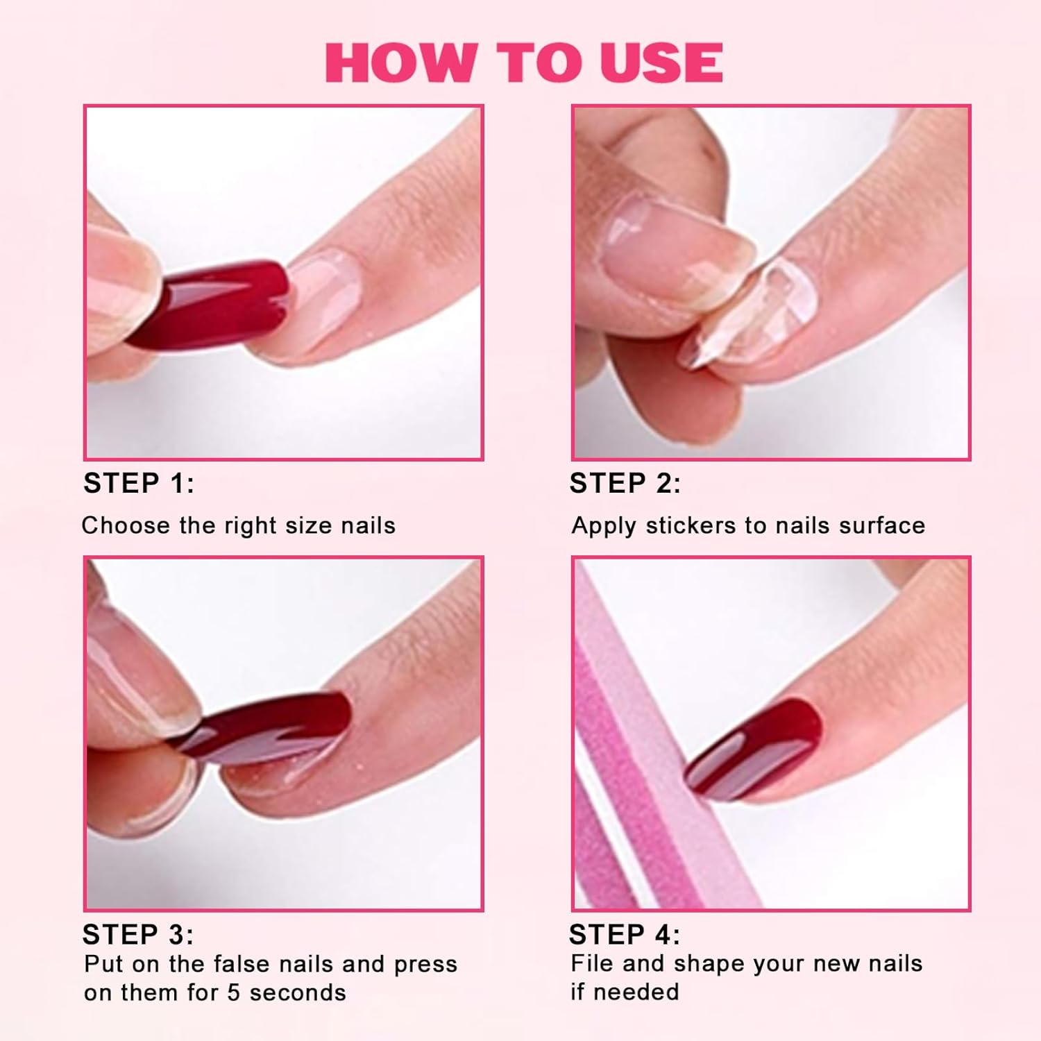 Sethexy Brown Medium Almond Press on Nails Stiletto Autumn French Fake Nails Acrylic False Nails for Women and Girls 24PCS (5) image number 1